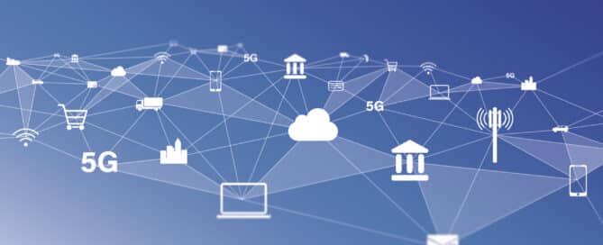 Darstellung von Mobilfunk, WLAN und 5G