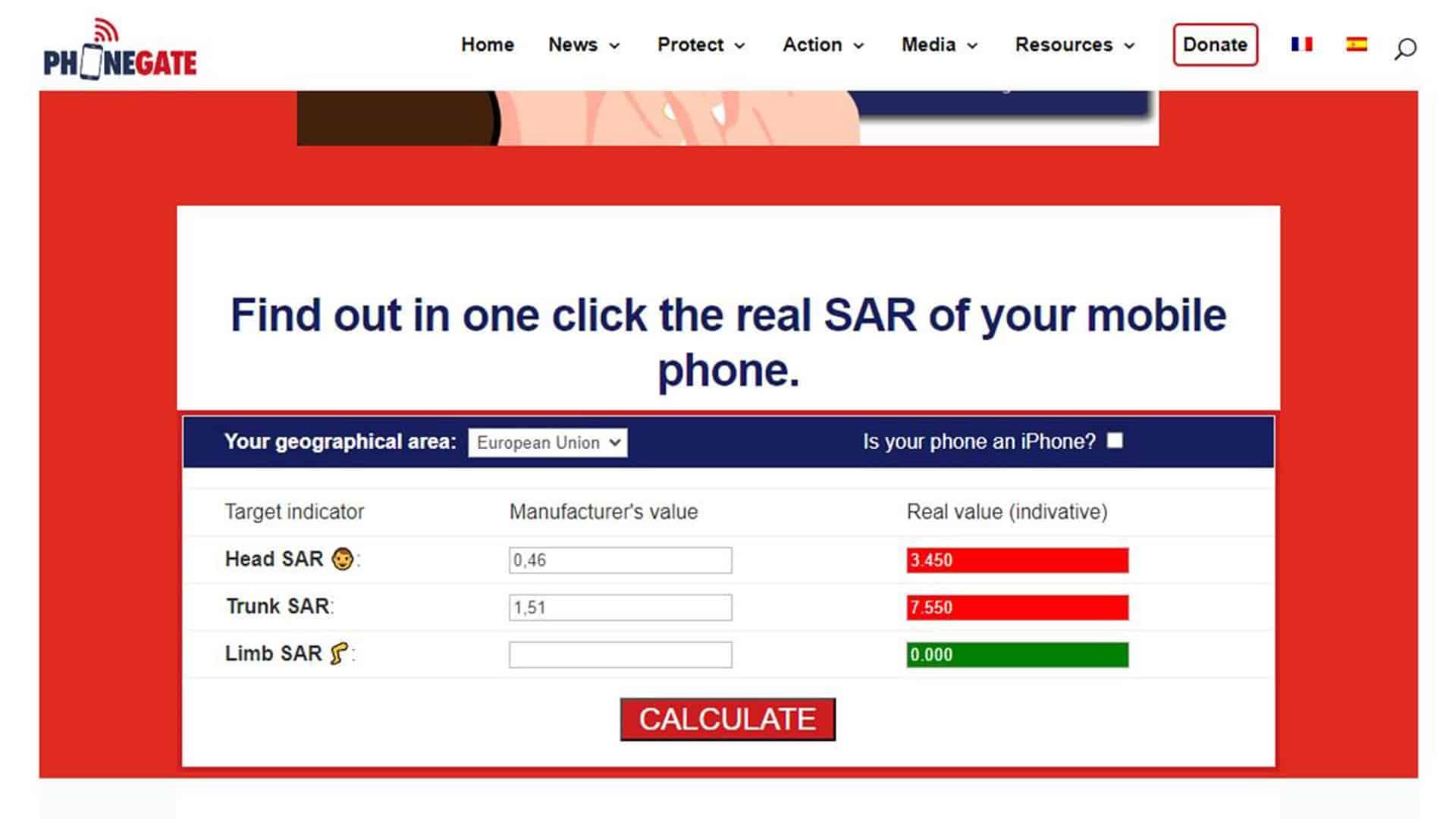 Bild zum SAR-Wert von Mobiltelefonen